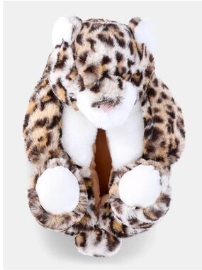 Feetmoji Women's Cheetah Cozy Lounge Slip-On Slippers Size 7/8
